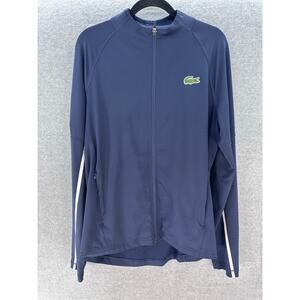 Lacoste Men's sz M Sport Stretch Ergonomic Golf Jacket Navy Presidents Cup Zipup